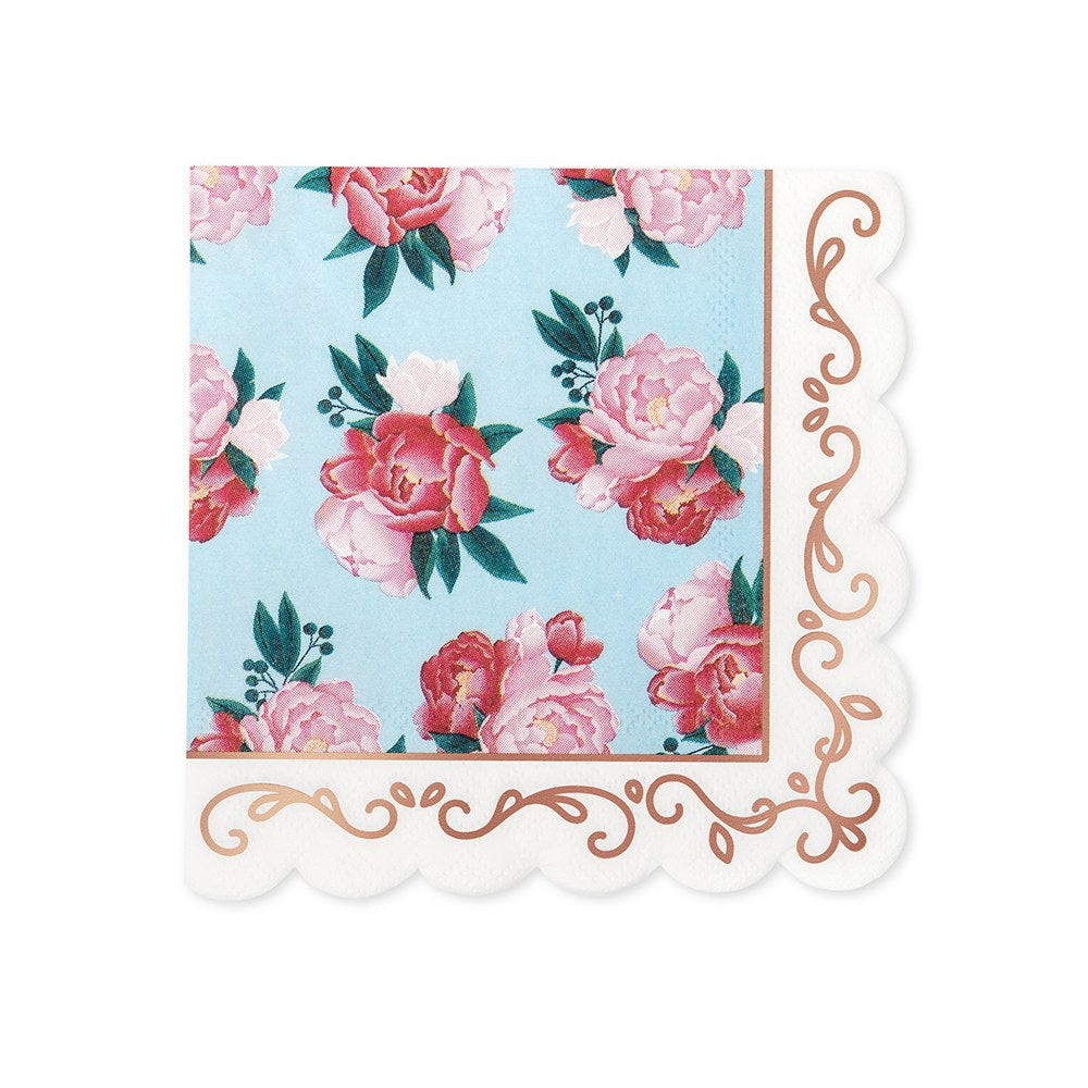 Cute Special Occasion Paper Party Napkins - Modern Floral - Set Of 20