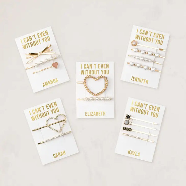 Custom Bridal Party Word Hair Clips - Can't Even Without You