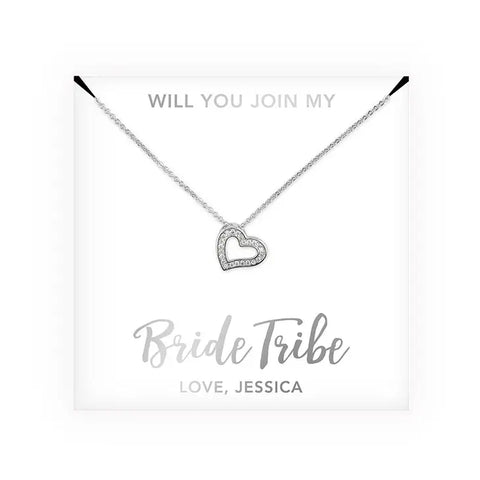 Personalized Bridal Party Pendant Necklace - Bride Tribe