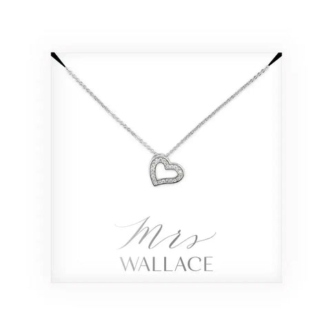 Personalized Bridal Party Pendant Necklace - Mrs