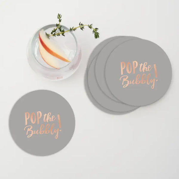 Personalized Paper Coasters - Round - Bachelorette