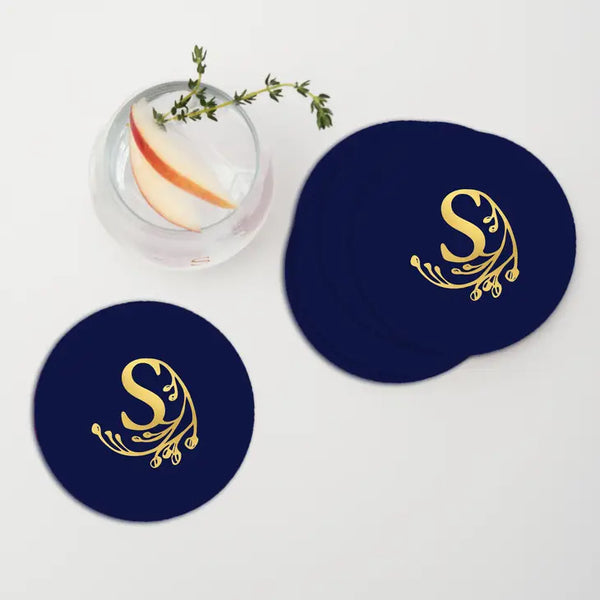 Personalized Paper Coasters - Round - Monograms