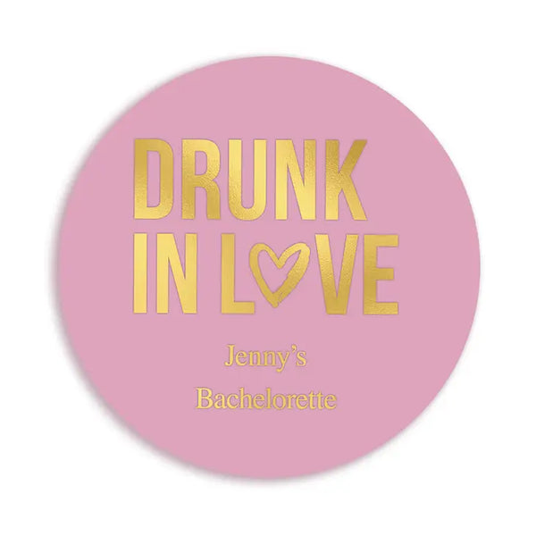 Personalized Paper Coasters - Round - Bachelorette