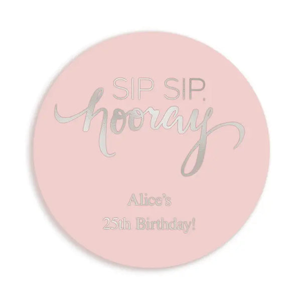 Personalized Paper Coasters - Round - Birthday