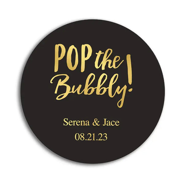 Personalized Paper Coasters - Round - Engagement Party