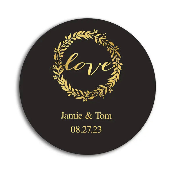 Personalized Paper Coasters - Round - Wedding