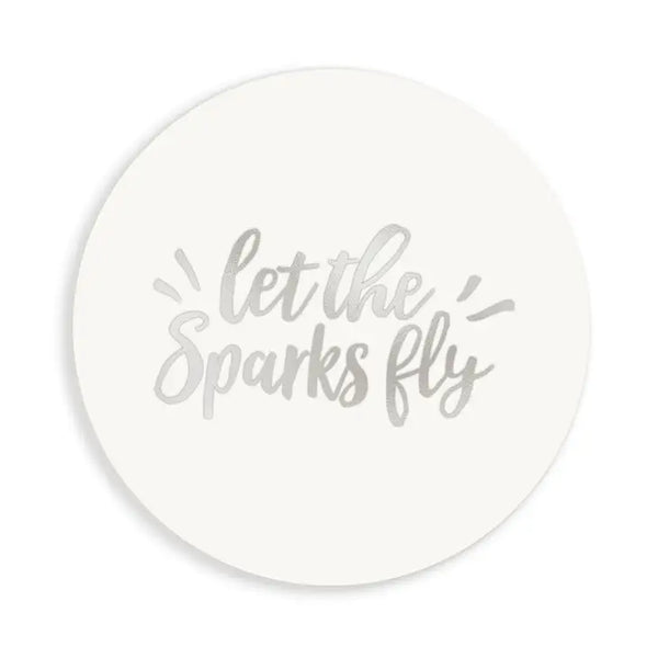 Personalized Paper Coasters - Round - Engagement Party