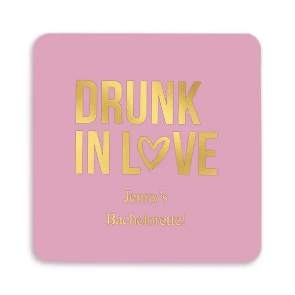 Personalized Paper Coasters - Square - Bachelorette