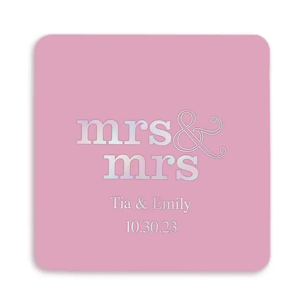 Personalized Paper Coasters - Square - Same Sex