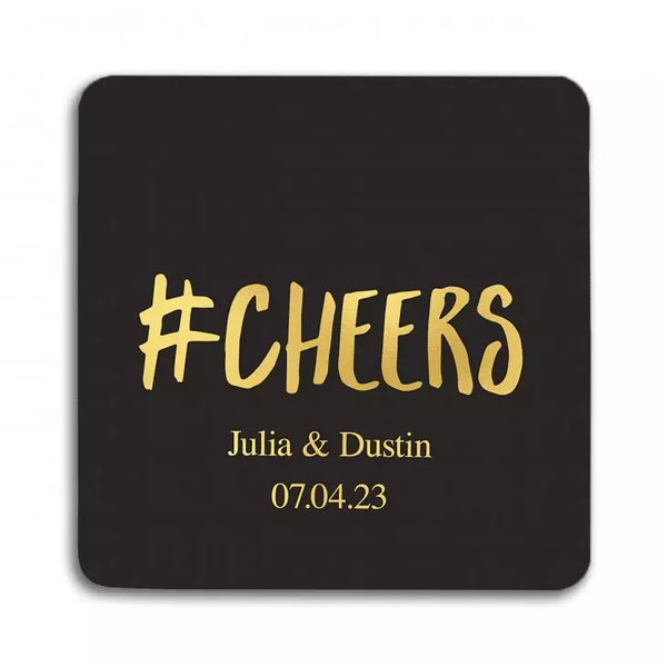 Personalized Paper Coasters - Square - Trendy Sayings