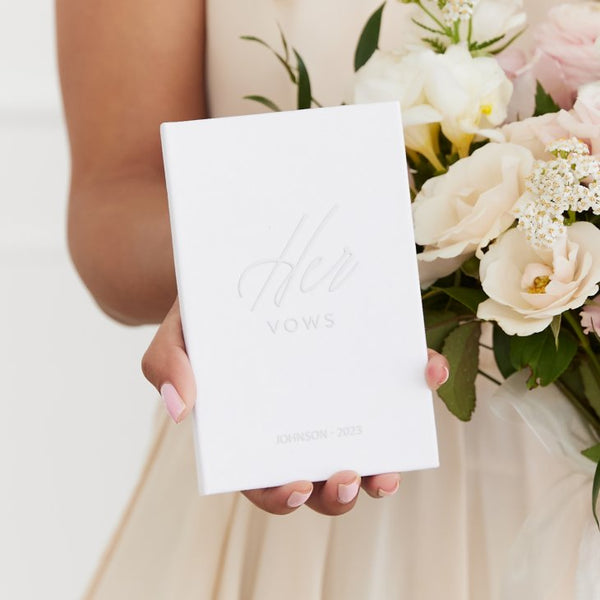 Personalized Velvet Vow Pocket Notebook - Her Vows