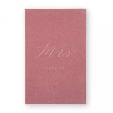 Personalized Velvet Vow Pocket Notebook - Mrs