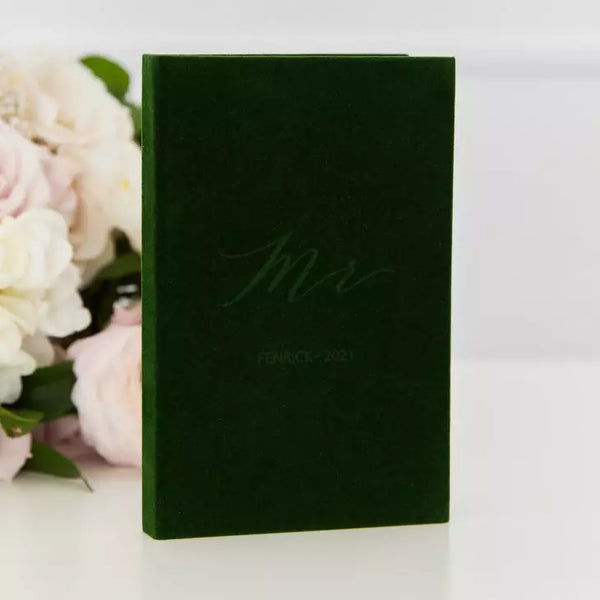 Personalized Velvet Vow Pocket Notebook - Mr