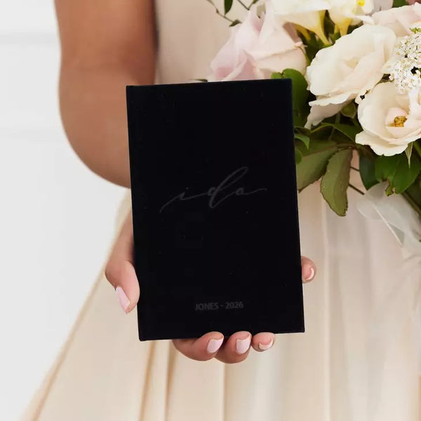 Personalized Velvet Vow Pocket Notebook - I Do