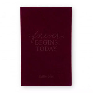 Personalized Velvet Vow Pocket Notebook - Forever Begins Today