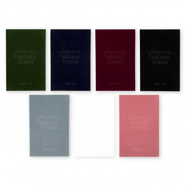 Personalized Velvet Vow Pocket Notebook - Forever Begins Today