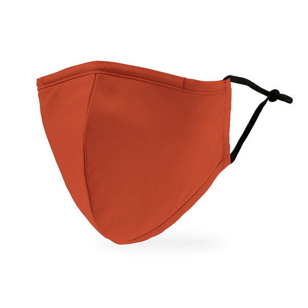 Adult Reusable, Washable 3 Ply Cloth Face Mask With Filter Pocket - Rustic Orange