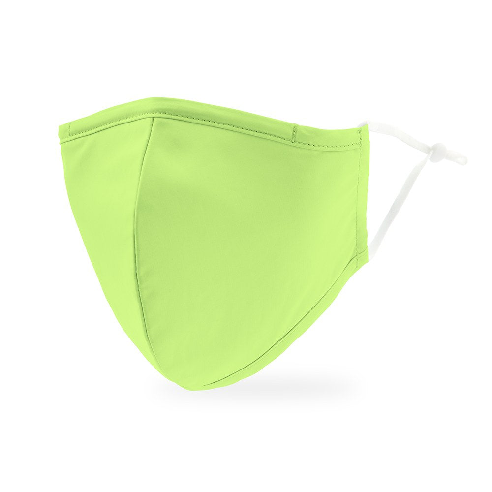 Adult Reusable, Washable 3 Ply Cloth Face Mask With Filter Pocket - Bright Green