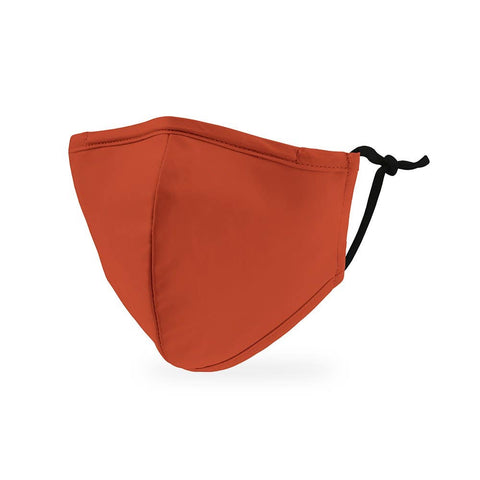 Kid's Reusable, Washable 3 Ply Cloth Face Mask With Filter Pocket - Rustic Orange