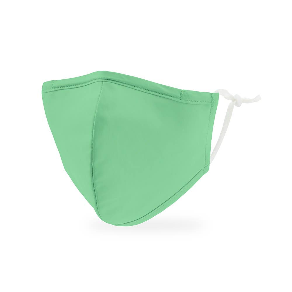 Kid's Reusable, Washable 3 Ply Cloth Face Mask With Filter Pocket - Mint Green