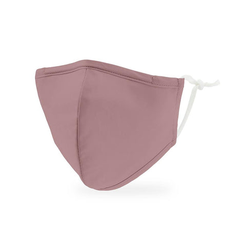 Kid's Reusable, Washable 3 Ply Cloth Face Mask With Filter Pocket - Mauve