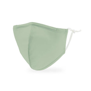 Kid's Reusable, Washable 3 Ply Cloth Face Mask With Filter Pocket - Sage Green