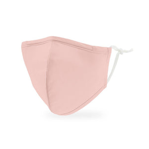 Kid's Reusable, Washable 3 Ply Cloth Face Mask With Filter Pocket - Blush Pink