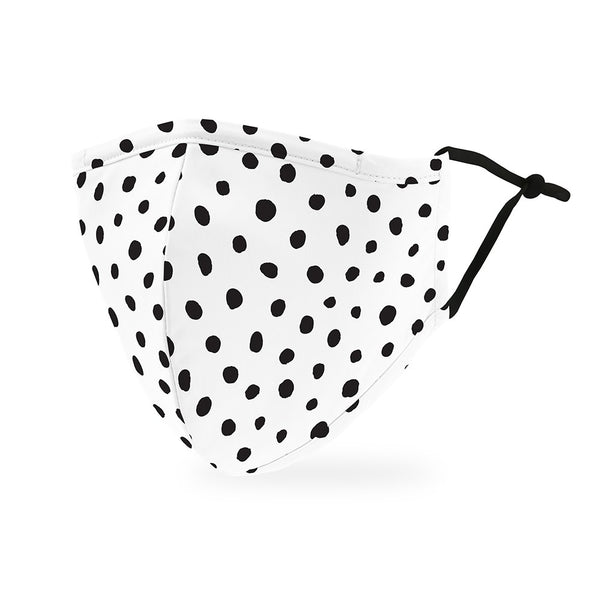 Adult Reusable, Washable 3 Ply Cloth Face Mask With Filter Pocket - Dalmatian Dot