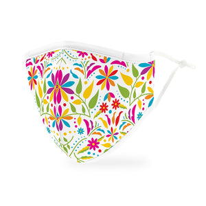 Adult Reusable, Washable 3 Ply Cloth Face Mask With Filter Pocket - Fiesta Floral