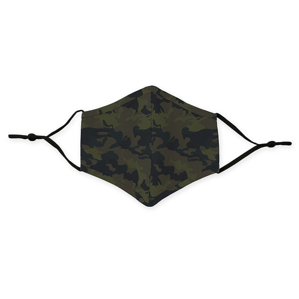 Adult Reusable, Washable 3 Ply Cloth Face Mask With Filter Pocket - Camo