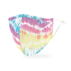 Adult Reusable, Washable 3 Ply Cloth Face Mask With Filter Pocket - Tie-Dye