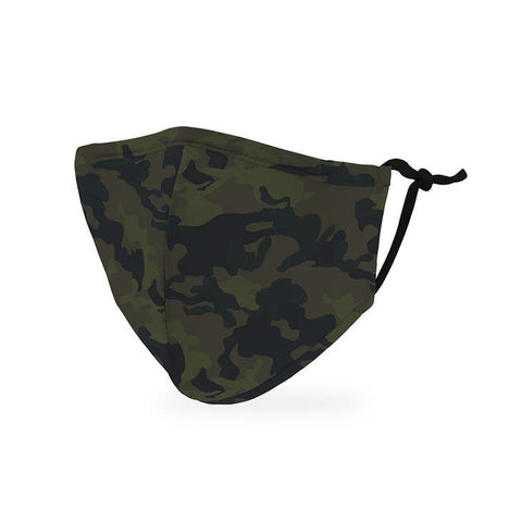 Kid's Reusable, Washable 3 Ply Cloth Face Mask With Filter Pocket - Camo