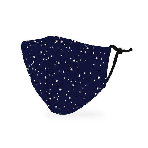 Kid's Reusable, Washable 3 Ply Cloth Face Mask With Filter Pocket - Starry Sky