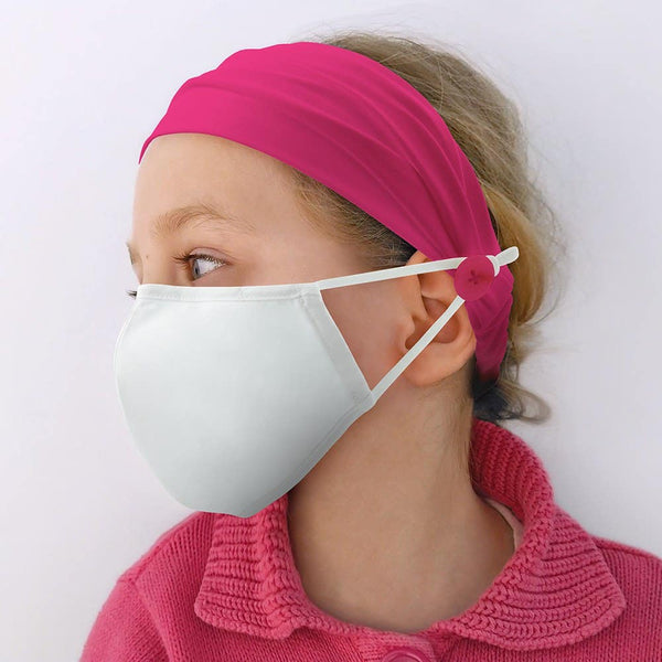 Kids Face Mask Headband Holder - Pink