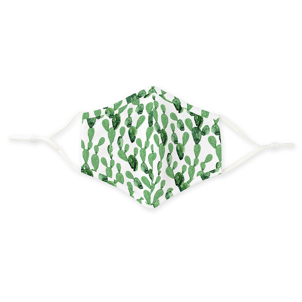 Adult Reusable, Washable 3 Ply Cloth Face Mask With Filter Pocket - Cactus