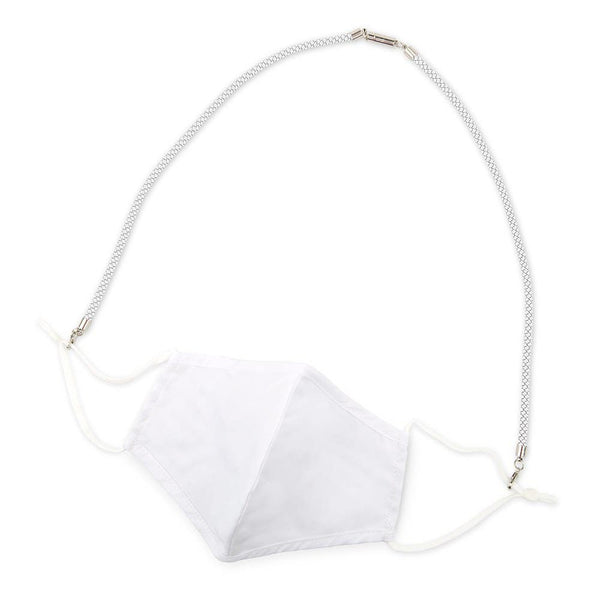 23" Face Mask Lanyard With Magnetic Safety Release - White