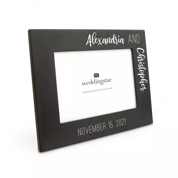 Personalized Wooden 5” x 7” Picture Frame - Signature Couple