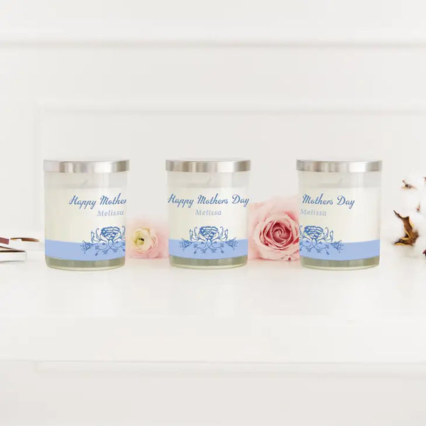 Personalized Glass Jar Gift Candle with Lid - Happy Mother’s Day