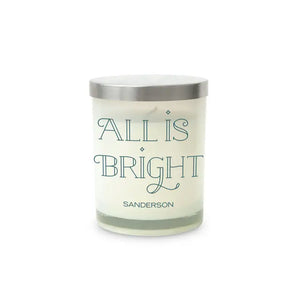 Personalized Glass Jar Gift Candle with Lid - All is Bright