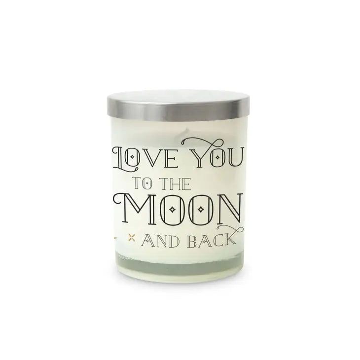 Personalized Glass Jar Gift Candle with Lid - To the Moon and Back