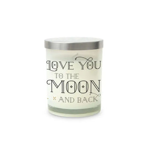 Personalized Glass Jar Gift Candle with Lid - To the Moon and Back