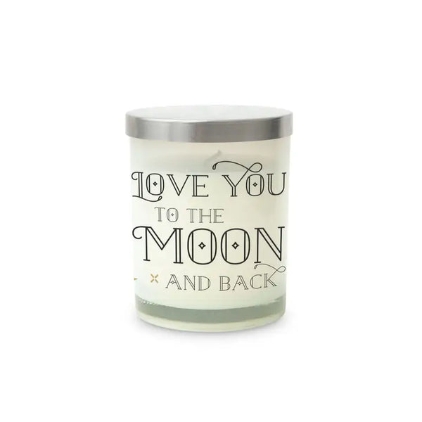 Personalized Glass Jar Gift Candle with Lid - To the Moon and Back