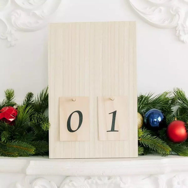 Wooden Countdown Calendar Sign