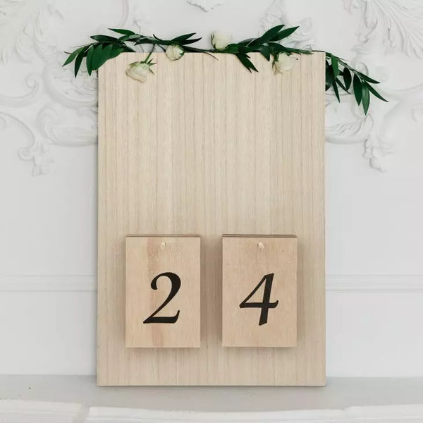 Wooden Countdown Calendar Sign