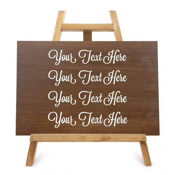 Personalized Wooden 12” x 18” Wedding Sign - Custom Script Text