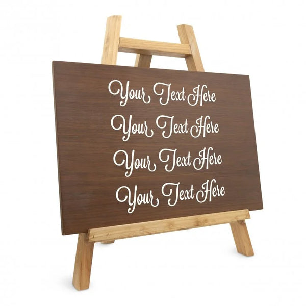 Personalized Wooden 12” x 18” Wedding Sign - Custom Script Text