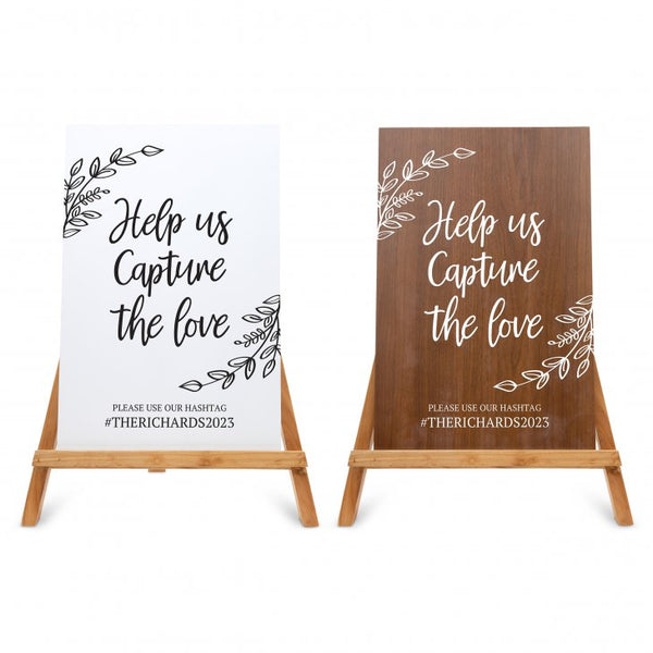 Personalized Wooden 12” x 18” Wedding Sign - Capture the Love