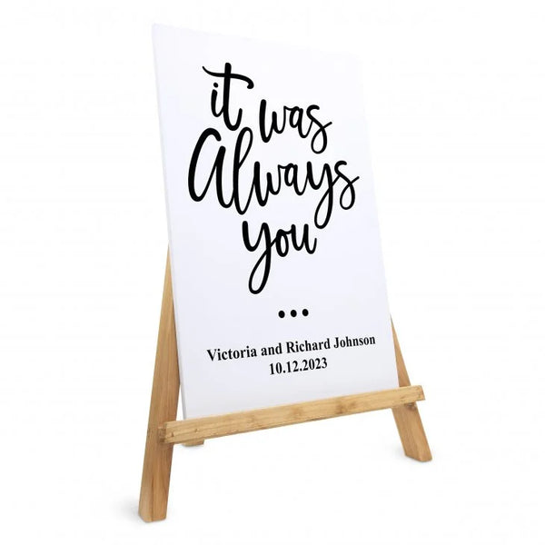 Personalized Wooden 12” x 18” Wedding Sign - Always You