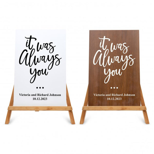 Personalized Wooden 12” x 18” Wedding Sign - Always You