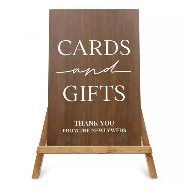 Personalized Wooden 12” x 18” Wedding Sign - Cards and Gifts